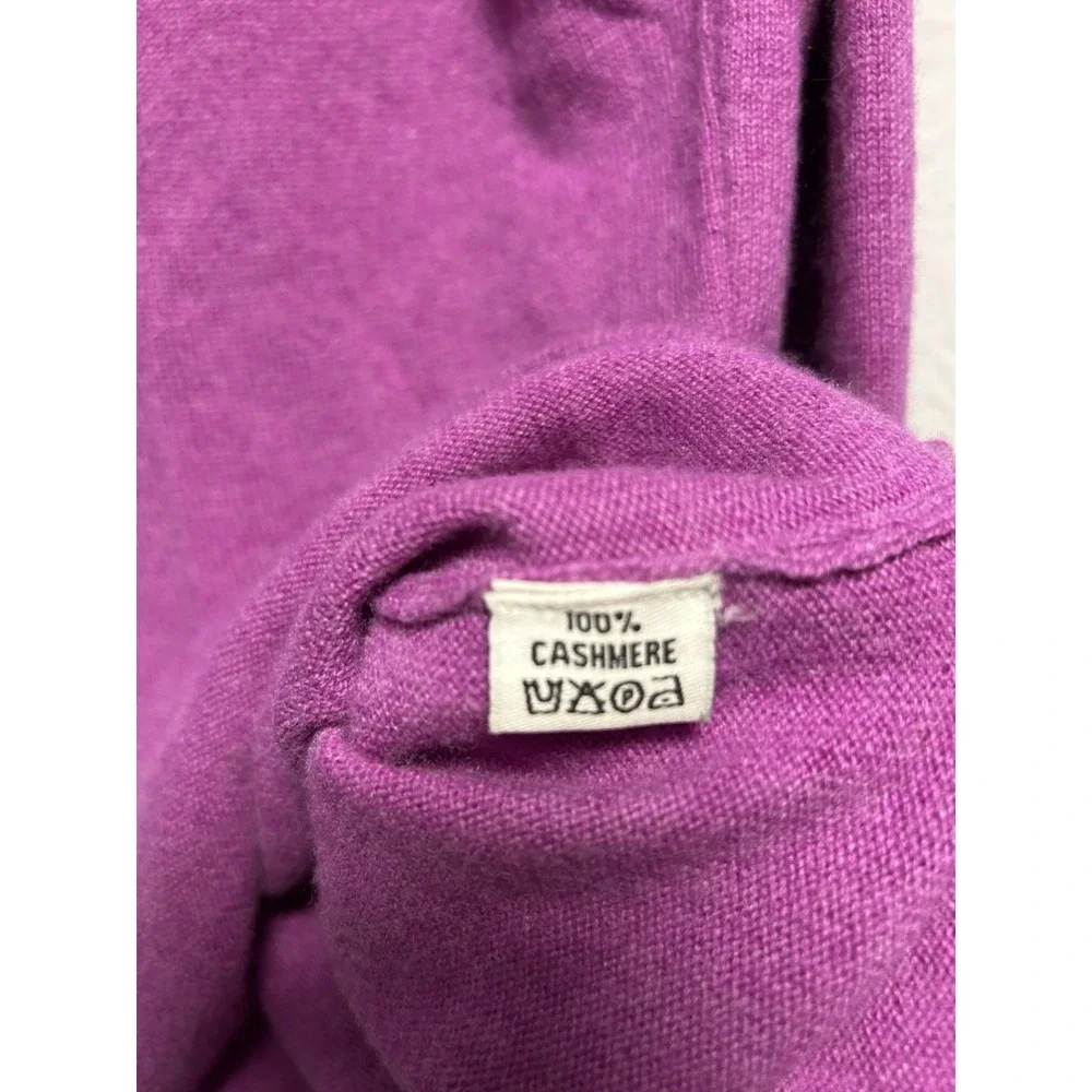 Diane Snyder Cashmere Sweater Womens Medium Purple Pullover Crewneck Preppy‎